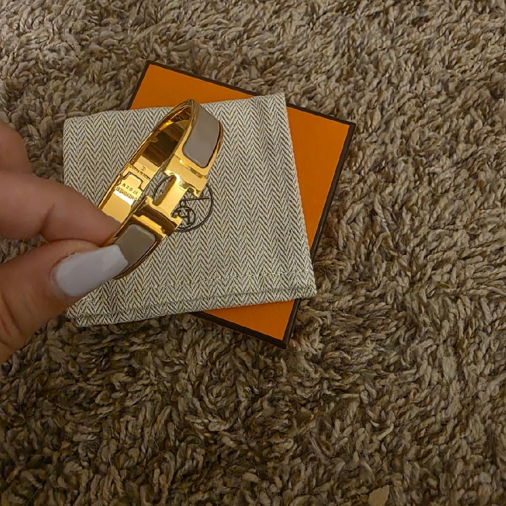 Hermès Gold and Cream Watch